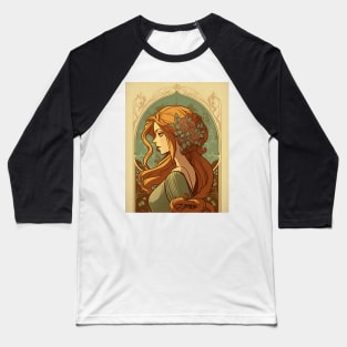 Rapunzel - Art Nouveau Baseball T-Shirt